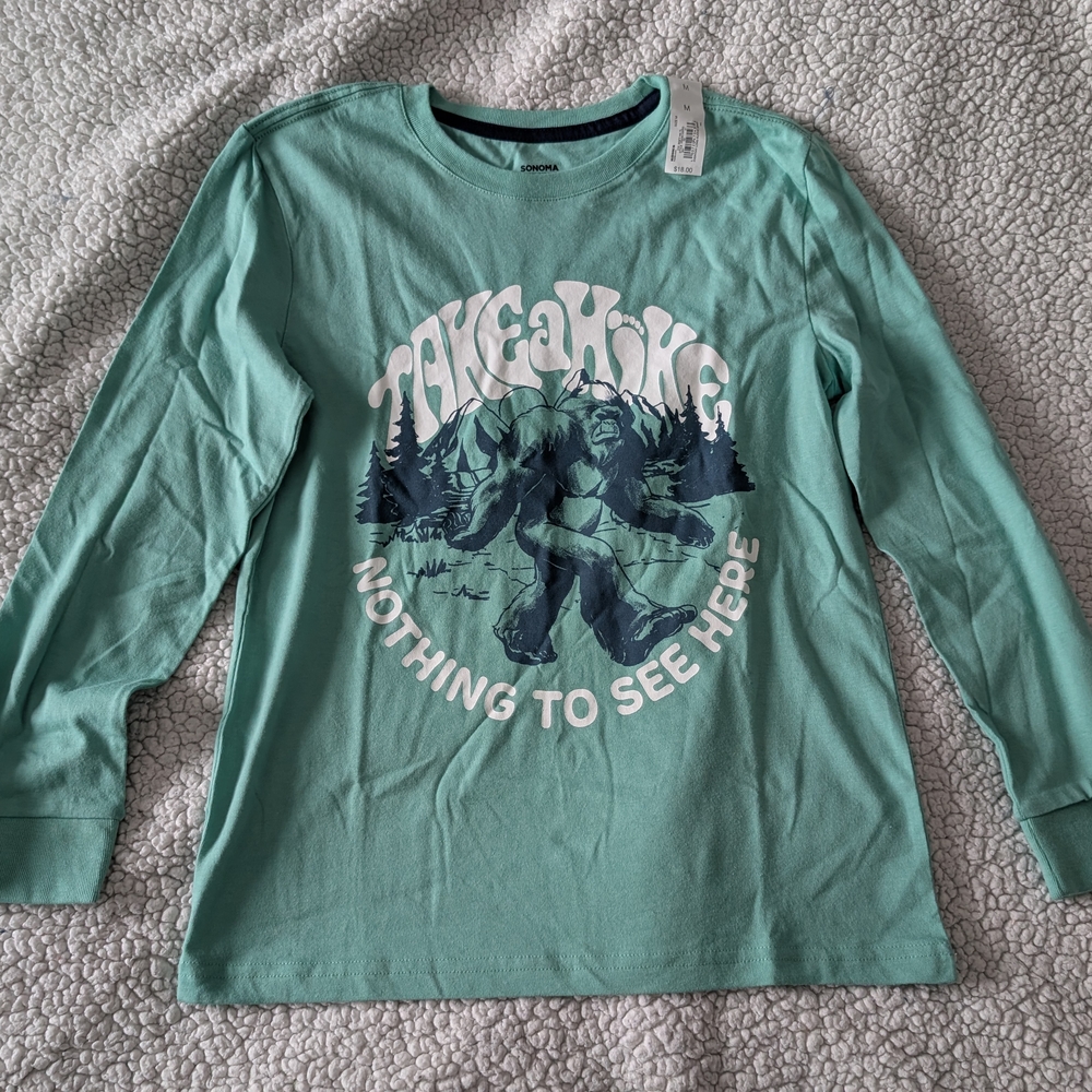 Boy's Sonoma Teal Graphic Long Sleeve Tee